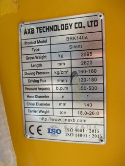 Unused AXB BRK140A Silent Hydraulic Breaker Hammer 2024 full
