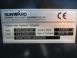 New SUNWARD SWE225E-3H Hydraulic Excavator 2024 full