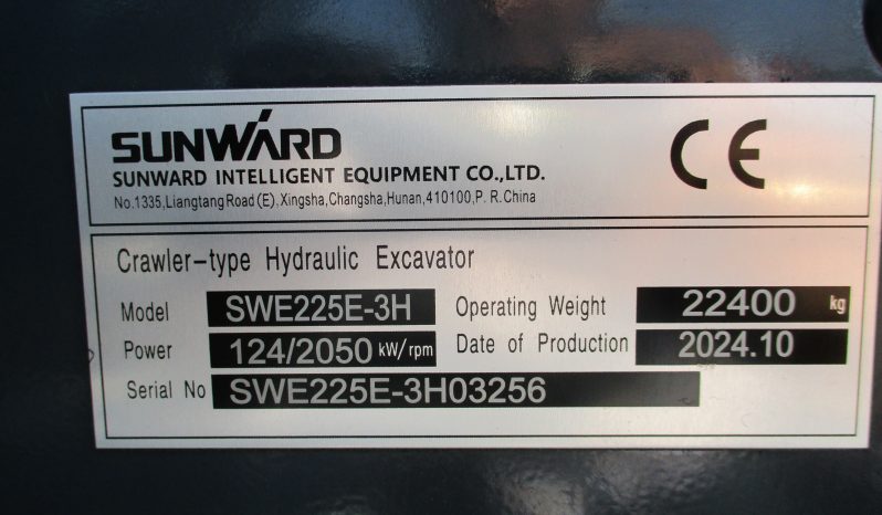 New SUNWARD SWE225E-3H Hydraulic Excavator 2024 full