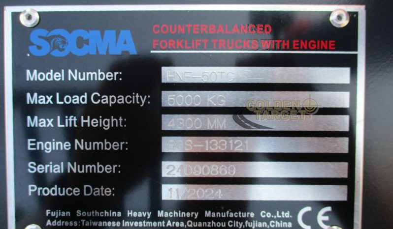 New SOCMA HNF-50TC Forklift 2024 full