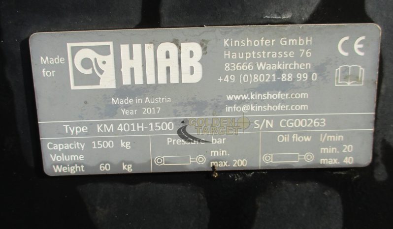 KINSHOFER KM401H-1500 Pallet Fork 2017 full