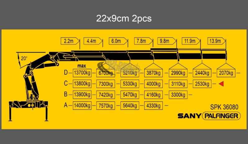 UNUSED SANY PALFINGER SPK36080CF CRANE 2024 full