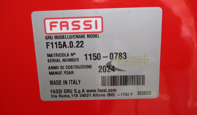 NEW FASSI F115A.0.22 CRANE 2024 full